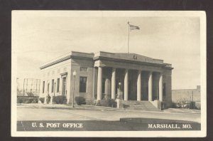 RPPC MARSHALL MISSOURI US POST OFFICE FLAG FLYING VINTAGE REAL PHOTO POSTCARD