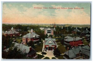 c1910's Birds-Eye View Soldiers And Sailors Home Quincy IL Unposted Postcard