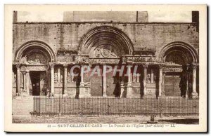 Saint Gilles Gard Old Postcard Gateway to the & # 39eglise (12th)