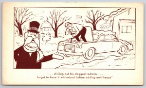 Advertising Comic Dupont Fast Flush and Sealer Artist Signed Jim Reilly Postcard