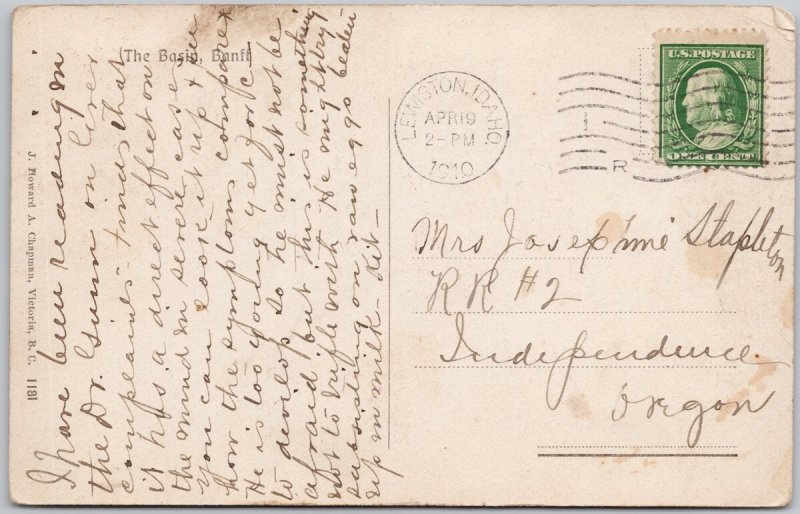 The Basin Banff Alberta J. Howard Chapman Litho Postcard H77