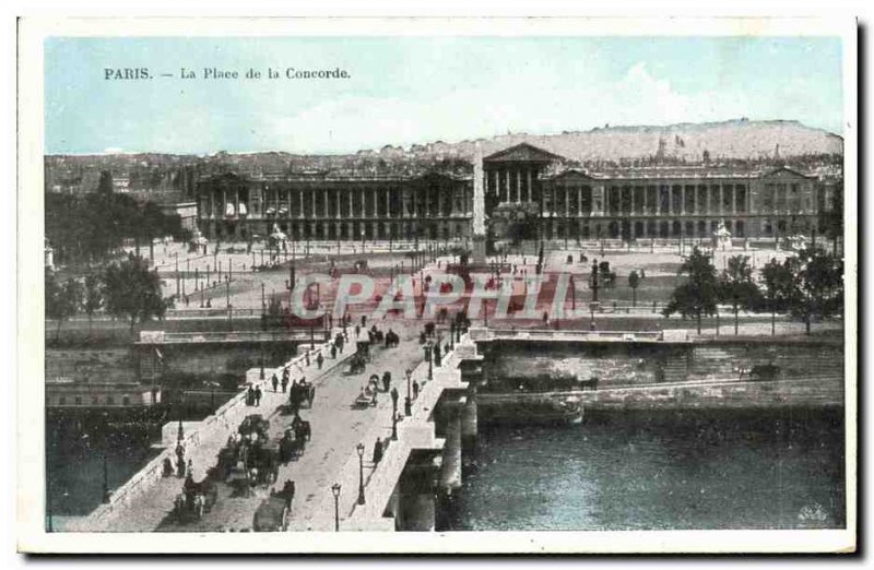 Old Postcard Paris's Place de la Concorde