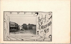 Homes, Street View Bradford NH Pre-1908 Undivided Back Vintage Postcard R31