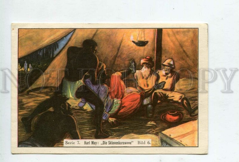 427664 Karl May slave caravan Black man Advertising Kiddy chewing gum card