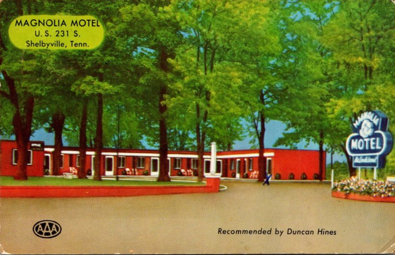 Tennessee Shelbyville The Magnolia Motel 1958