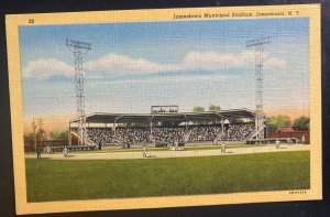 Mint USA Color Picture Postcard Jamestown Municipal Stadium New York 
