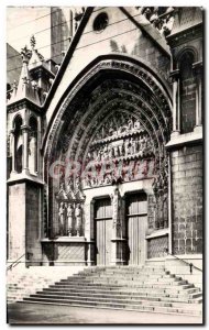 Postcard Old Lille Cathedral N D Treille Portal Saint Eubert