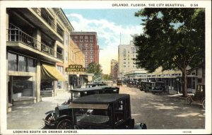 Orlando Florida FL Classic Cars Auto Supply Street Scene Vintage Postcard