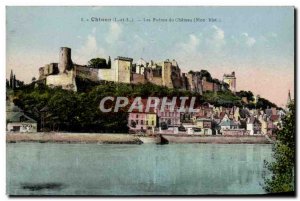 Old Postcard Ruins of Chateau Chinon