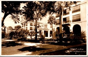 Real Photo Postcard Front View of Army and Navy Club in Manila, Philippines