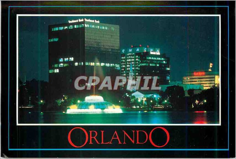 Modern Postcard Orlando Florida Reflected in Lake Eola