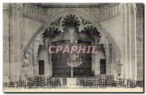Autun Old Postcard Interior of the cathedral Saint Lazare Gate organs
