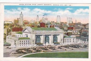 Missouri Kansas City Union Station From Liberty Memorial 1947