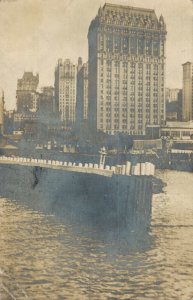 USA NY City Manhattan 90 West Street (West Street Building) Vintage RPPC 07.79