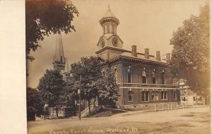 Rutland Vermont County Court House Real Photo Antique Postcard K104749