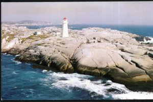 Nova Scotia PEGGY'S COVE Aerial View of Lighthouse - Chrome