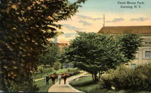 Court House Park - Corning NY, New York - pm 1912 - DB