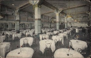 San Francisco California CA Clinton Cafeteria Interior c1910 Vintage Postcard