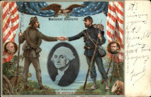 Civil War Patriotic General Lee Grant Soldiers Weapons George Washington c1910