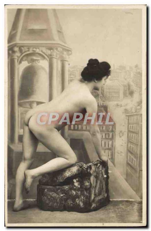 Postcard Old erotic Nude Woman