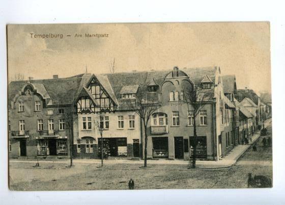 175060 Poland Czaplinek TEMPELBURG Market Place FIELD POST old