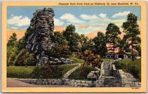 Bluefield West Virginia W. VA., Pinnacle Rock, State Park on Highway, Postcard