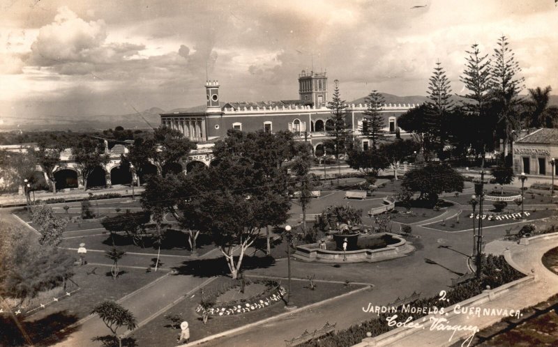 Jardin Garden Colec. Vasquez Cuernavaca Morelos Mexico MX RPPC Postcard
