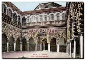 Old Postcard Sevilla Alcazar Patio de las Donzellas