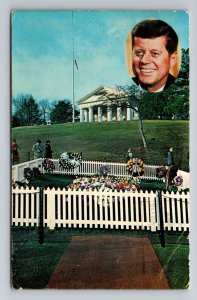 Gravesite Of John F. Kennedy Arlington Virginia Vintage Posted 1964