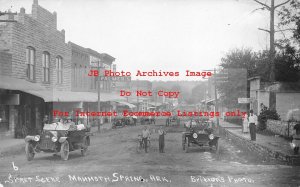 AR, Mammoth Spring, Arkansas, RPPC, Street Scene, Britton Photo No 6