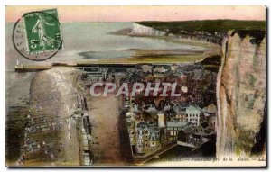 Old Postcard Treport sea view panorama taken from the cliff
