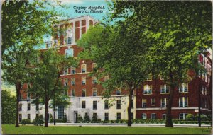 Copley Hospital Aurora Illinois Vintage Postcard C125