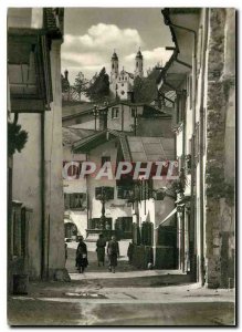 Modern Postcard Bad Tolz Bayer Konrodgasse Alpen mit Blick auf Kalvarienbergk...