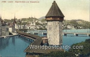 Kapellbrucke und Wasserturm Luzern Swizerland Unused 