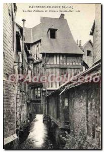 Postcard Old CAUDEBEC En Caux Old Houses On The River St. Gertrude