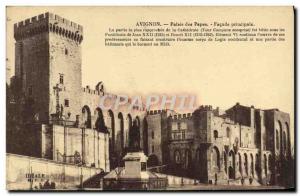 Old Postcard Avignon Palais Des Papes Facade Principale