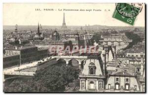 Paris - 1 - Panorama of the Seven Bridges - Tour Eiffel - Eiffel Tower - Old ...