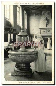 Hotel Dieu in Beaune Postcard Old Fountain has room St Louis