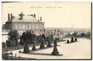 Old Postcard Parc de St Cloud Horizon Paris Tour Eiffel