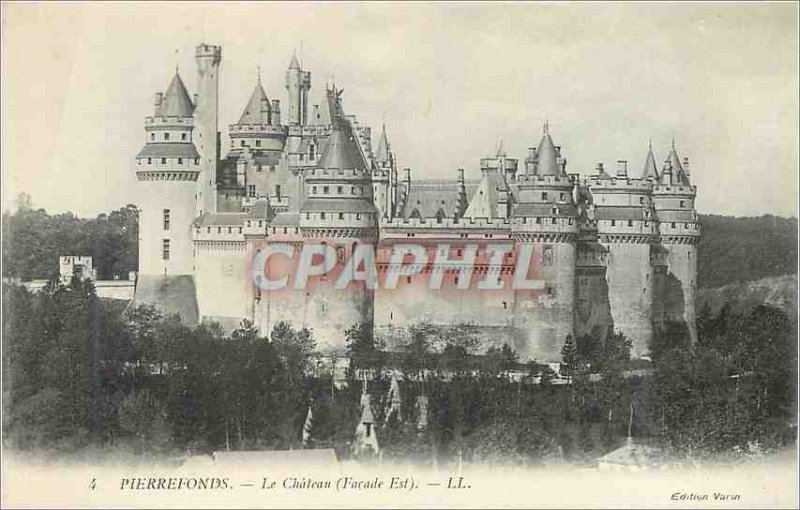 Old Postcard Pierrefonds Chateau (Facade East)