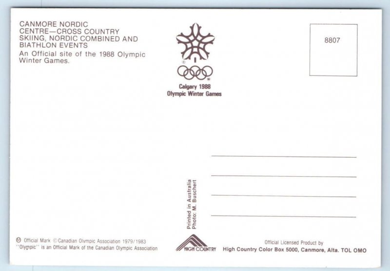 2 Postcards CANMORE NORDIC CENTRE, Alberta Canada ~ 1988 WINTER OLYMPICS 4x6