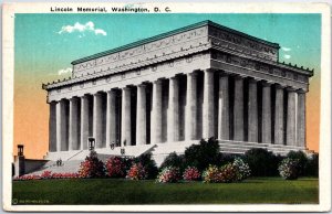 VINTAGE POSTCARD LINCOLN MEMORIAL AT WASHINGTON D.C. POSTED 1925