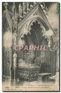 Old Postcard Paris Sainte Genevieve tomb in the Church of Saint Etienne du Mont