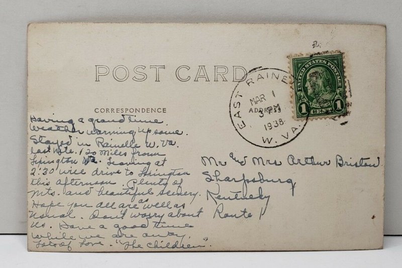 New River Canyon Near Gauley Bridge W Va. RPPC  Postcard C19