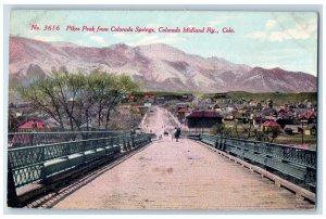 c1910 Pikes Peak Colorado Springs Colorado Midland Ry Colorado Vintage Postcard