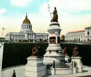 1920's Civic Center, San Francisco, California Postcard P182