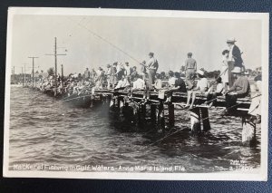 Mint Usa RPPC Postcard Mackerel Fishing In Gulf Water Anna Maria Island