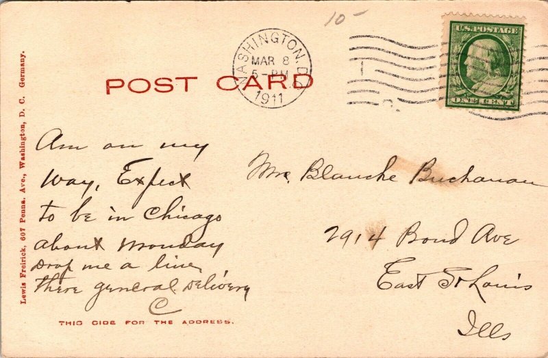 U.S. Congressional Library Washington D.C. Postcard PC113