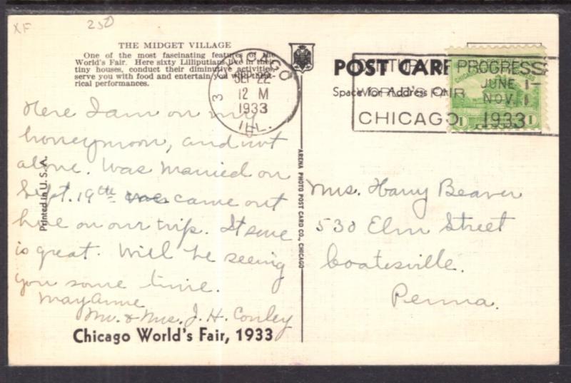 The Midget Village,Chcago's World Fair BIN