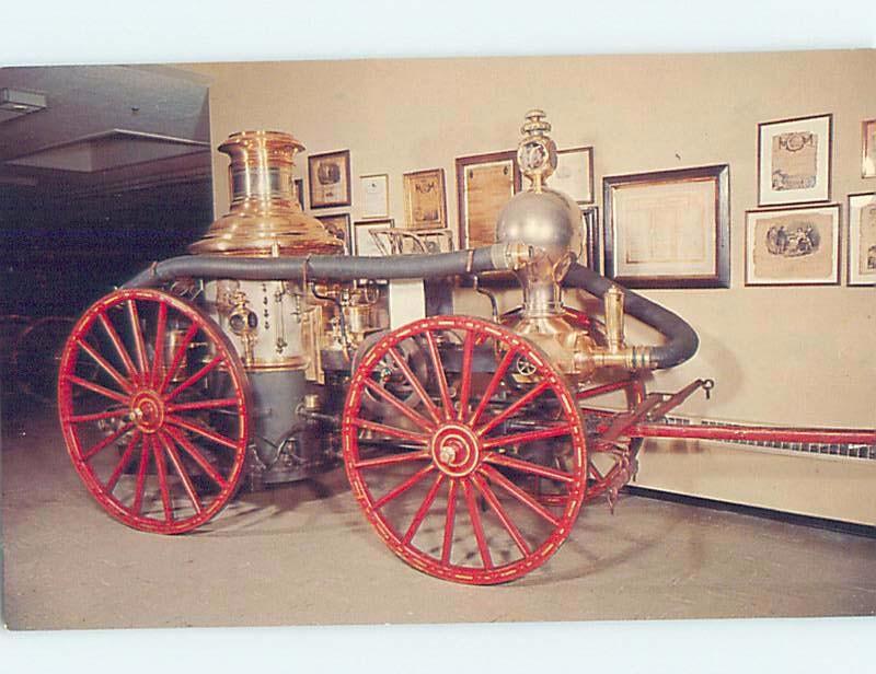 Unused Pre-1980 ANTIQUE FIRE ENGINE AT FIREMEN MUSEUM Hudson New York NY d9447